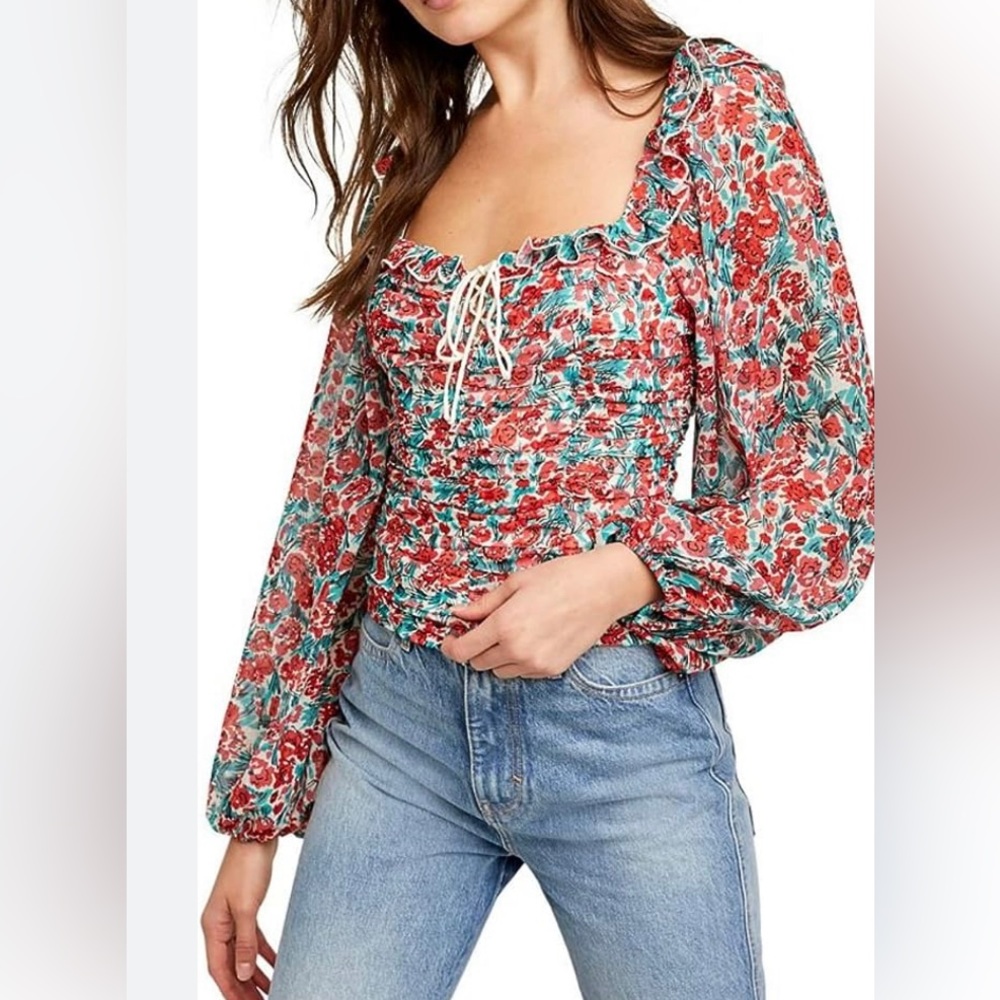 Free People Mabel Printed top